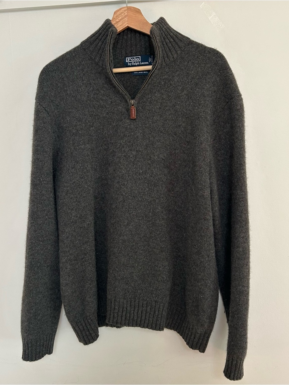 Ralph Lauren Men's Charcoal Quarter-zip Sweater